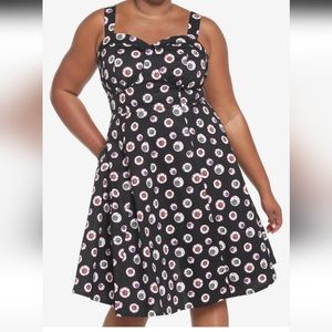 NWT Social Collision Retro Eyeball Dress